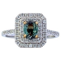 Elegant Square Gemstone Ring