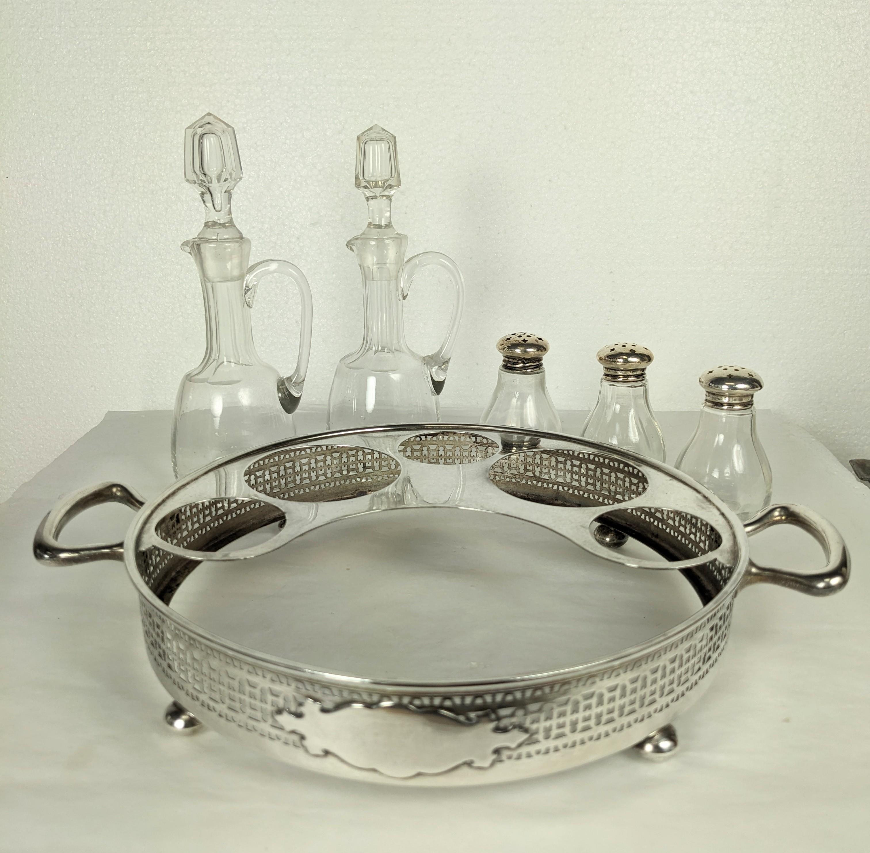 Set aus Sterling- und Glaszustands-Set (amerikanisch) im Angebot