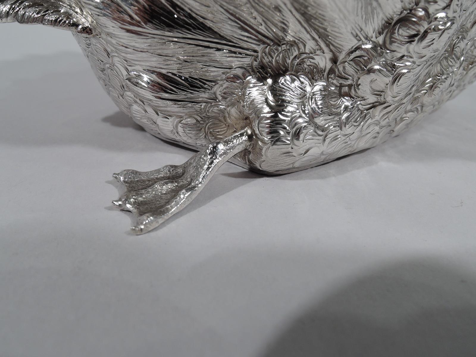 Elegant Sterling Silver Swan Bird Bowl by Buccellati 1