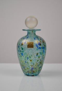 Elegant studio glass perfume bottle produced by Isle of Wight Glass, England