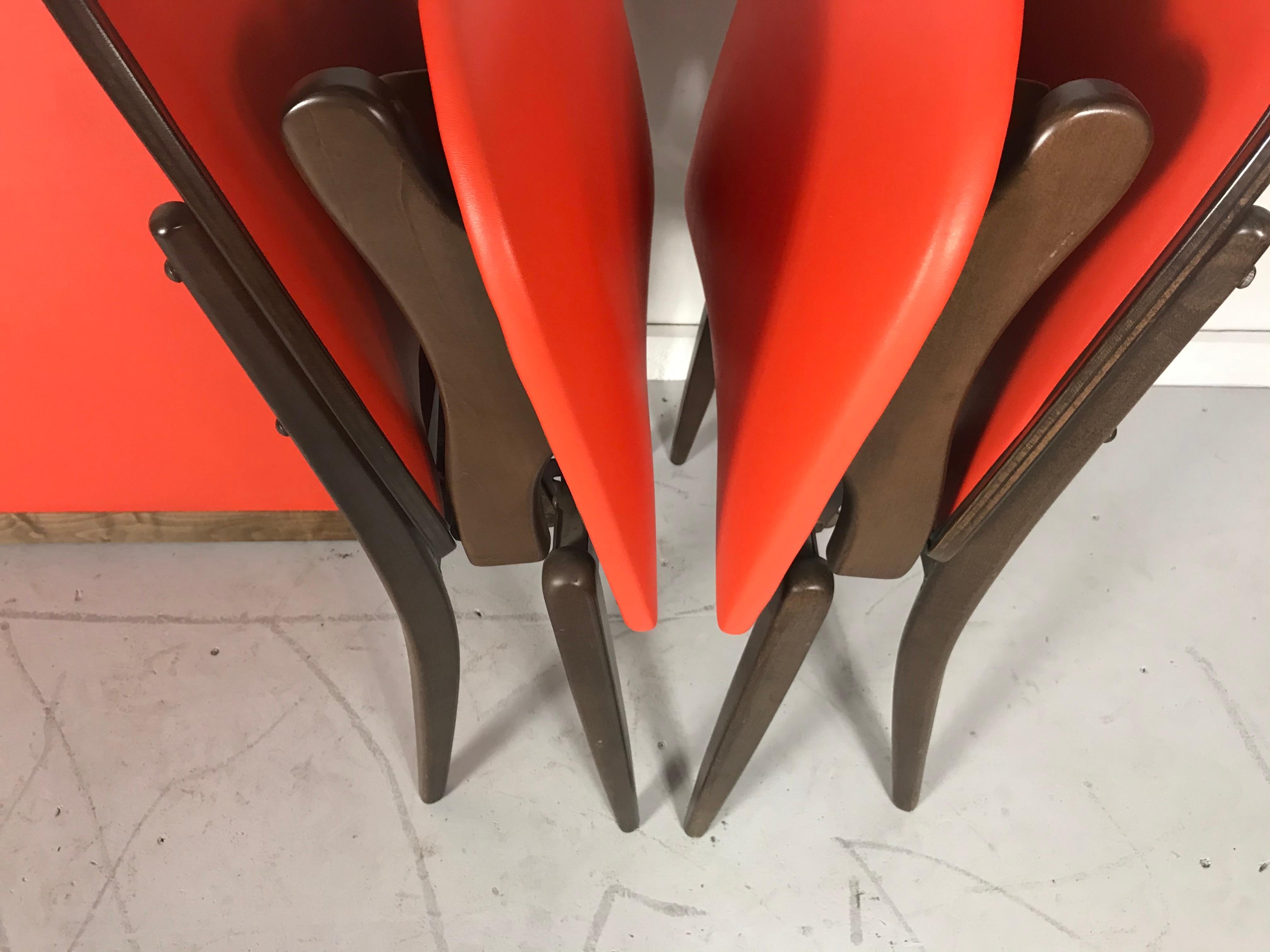 Mid-20th Century Elegant Stylized Folding Table and Chairs Mfg. by Stakmore Furniture Co.