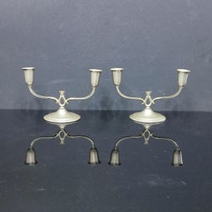 Elegante Svenskt Tenn Zinn-Kerzenleuchter - zeitloser schwedischer Anmut-Akzent