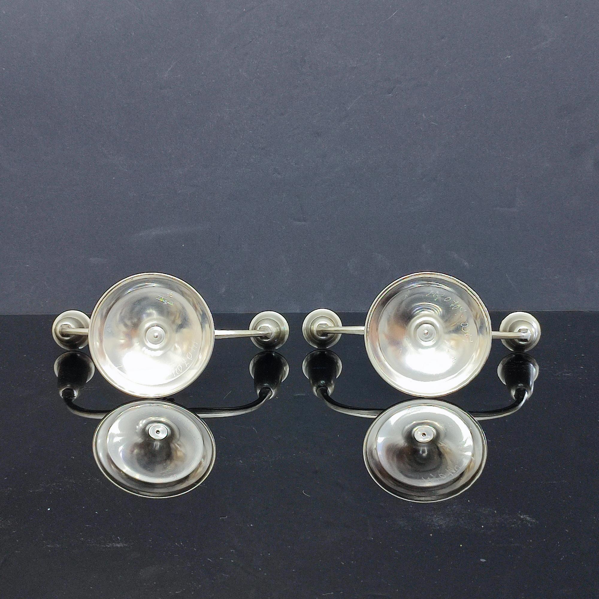 Elegant Svenskt Tenn Pewter Candlesticks – Timeless Swedish Grace Accent For Sale 2