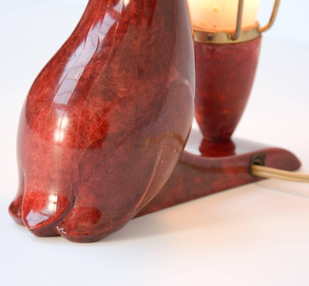 Elegant Swan Table Lamp by Aldo Tura 3