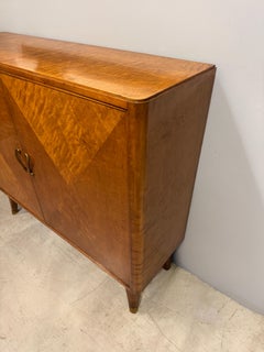 Swedish Cabinet in Beautifully Figured Flame Birch Veneered by Nordika Kompaniet