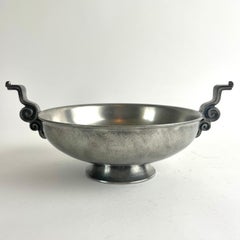 Elegant Swedish Grace Pewter Bowl by Edvin Ollers, 1937