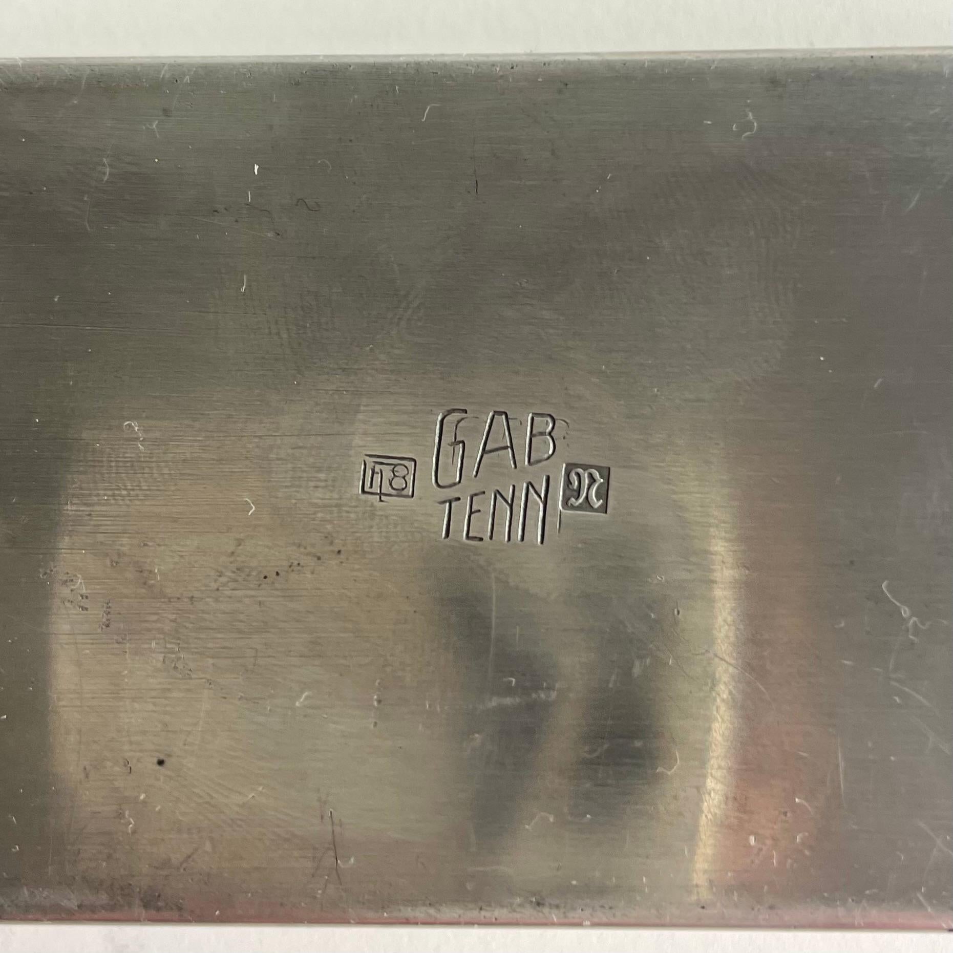 Elegant Swedish Grace pewter box with shell motif, GAB 1927 For Sale 4