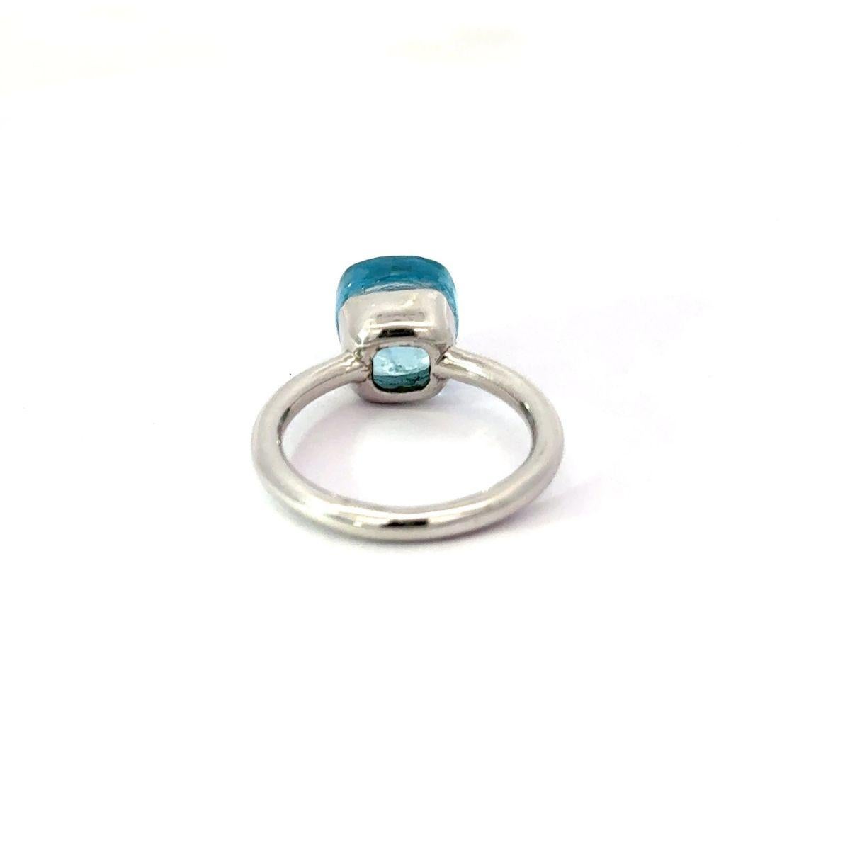 For Sale:  Elegant Swiss Blue Topaz with 925 Sterling Silver Solitaire Ring for Dad Gift 3