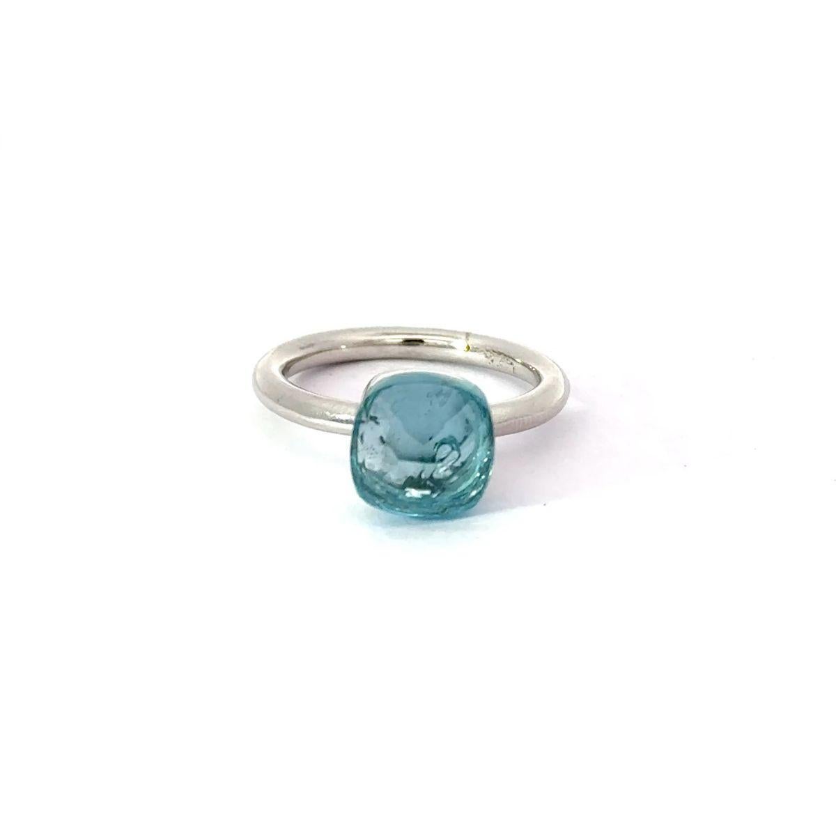 For Sale:  Elegant Swiss Blue Topaz with 925 Sterling Silver Solitaire Ring for Dad Gift 7
