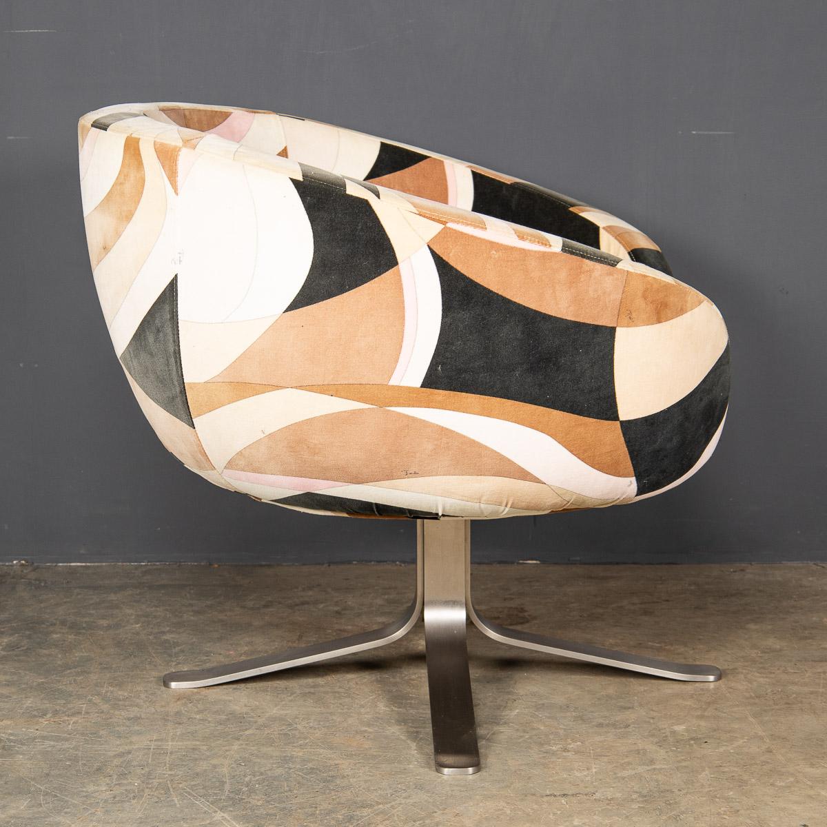 Steel Elegant Swivel Chair by Rive Droite, c.1990