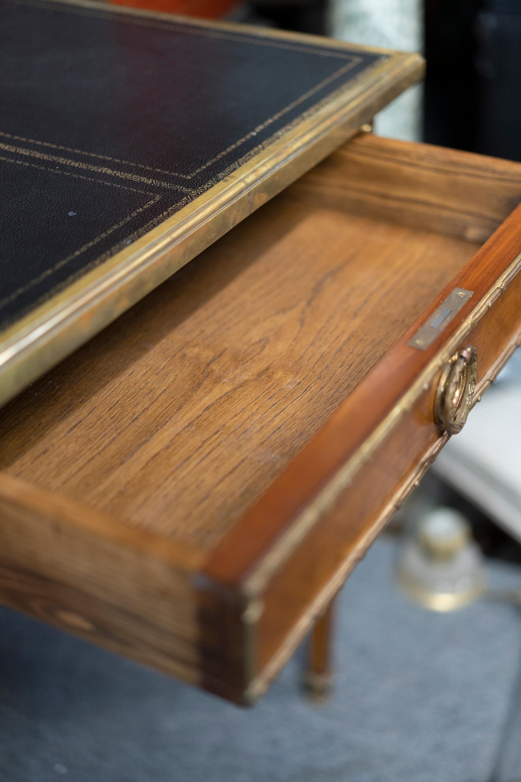 Elegant Sycamore and Box Wood  Louis XVI Style Bureau Plat For Sale 1