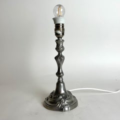 Elegant Table Lamp in pewter in Rococo style from 1938
