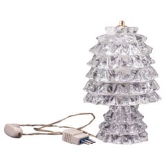 Elegant Table Lamp in Rostrato Murano Glass Vase for Barovier & Toso, 1940s
