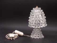 Elegant Table Lamp in Rostrato Murano Glass Vase for Barovier & Toso, 1950s