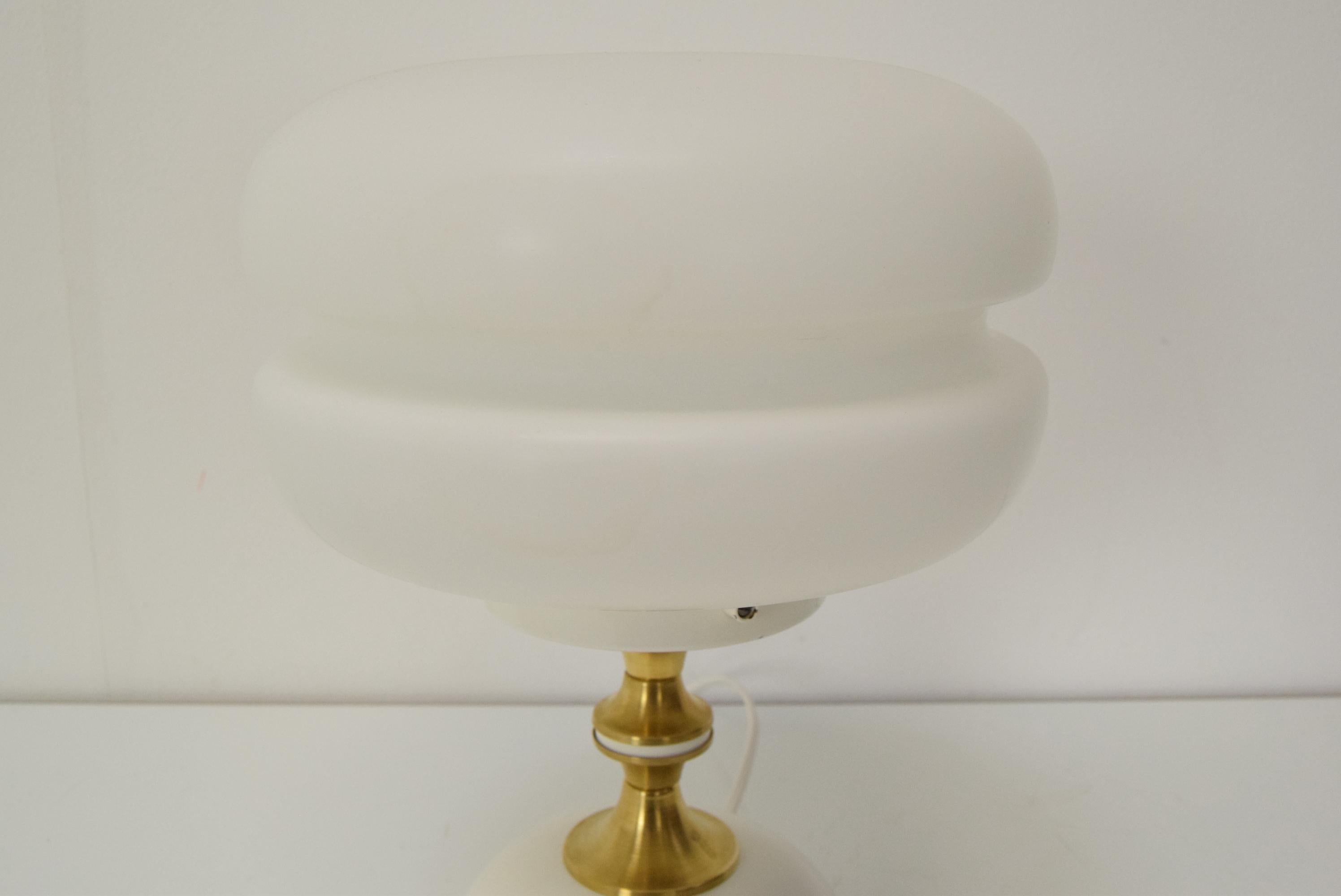 Metal Elegant Table Lamp/Napako, Czechoslovakia, 1970's.  For Sale