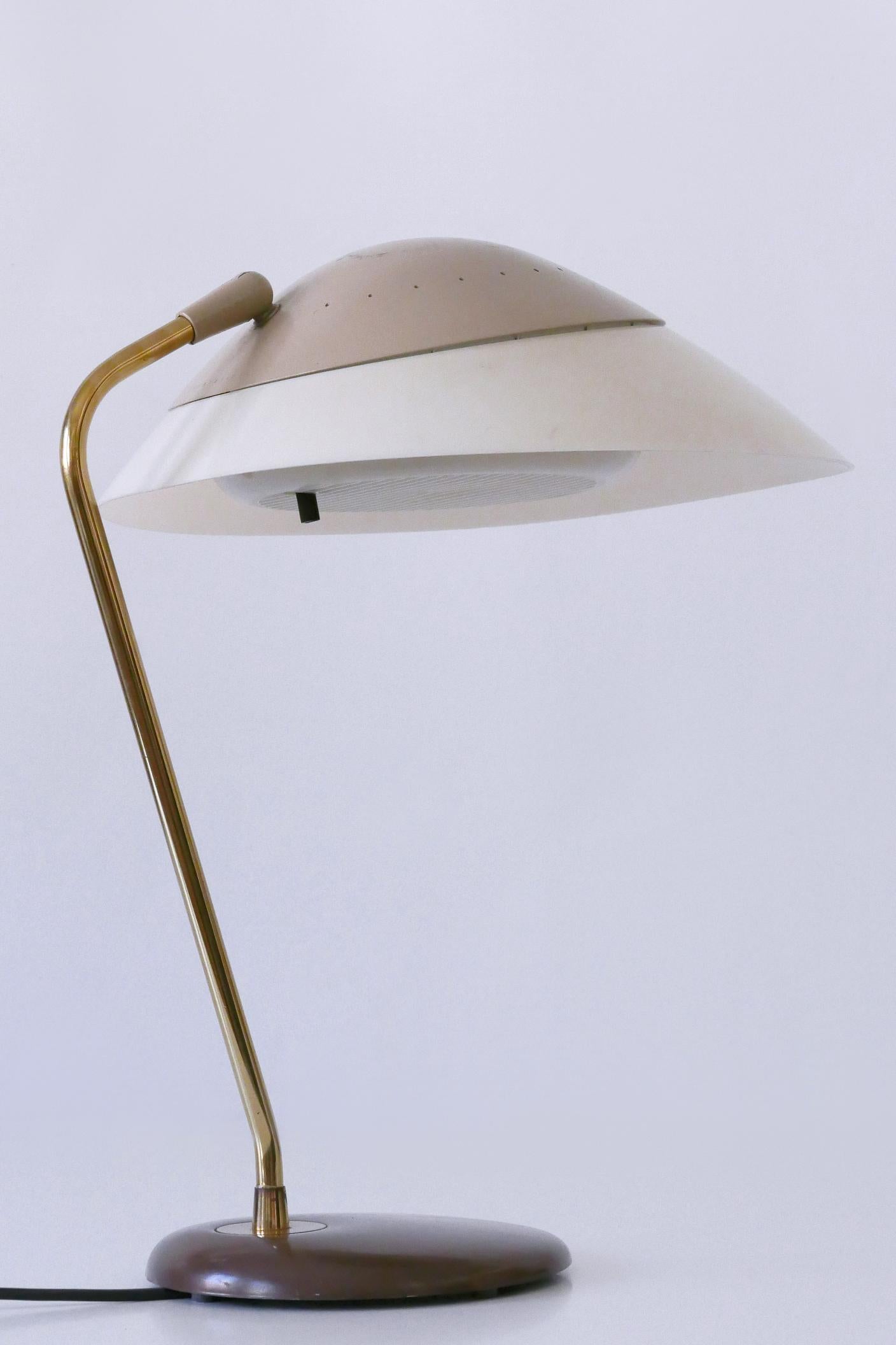 Elegante Tisch- oder Schreibtischlampe von Gerald Thurston für Lightolier USA 1950er Jahre im Angebot 5