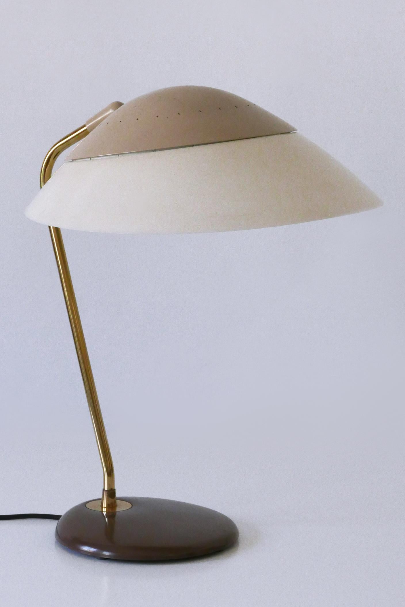Elegante Tisch- oder Schreibtischlampe von Gerald Thurston für Lightolier USA 1950er Jahre im Angebot 7