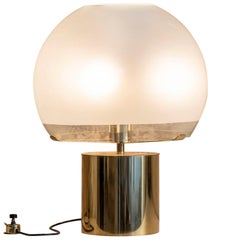 Elegant "Porcino" Table Lamp with Brass Basement 