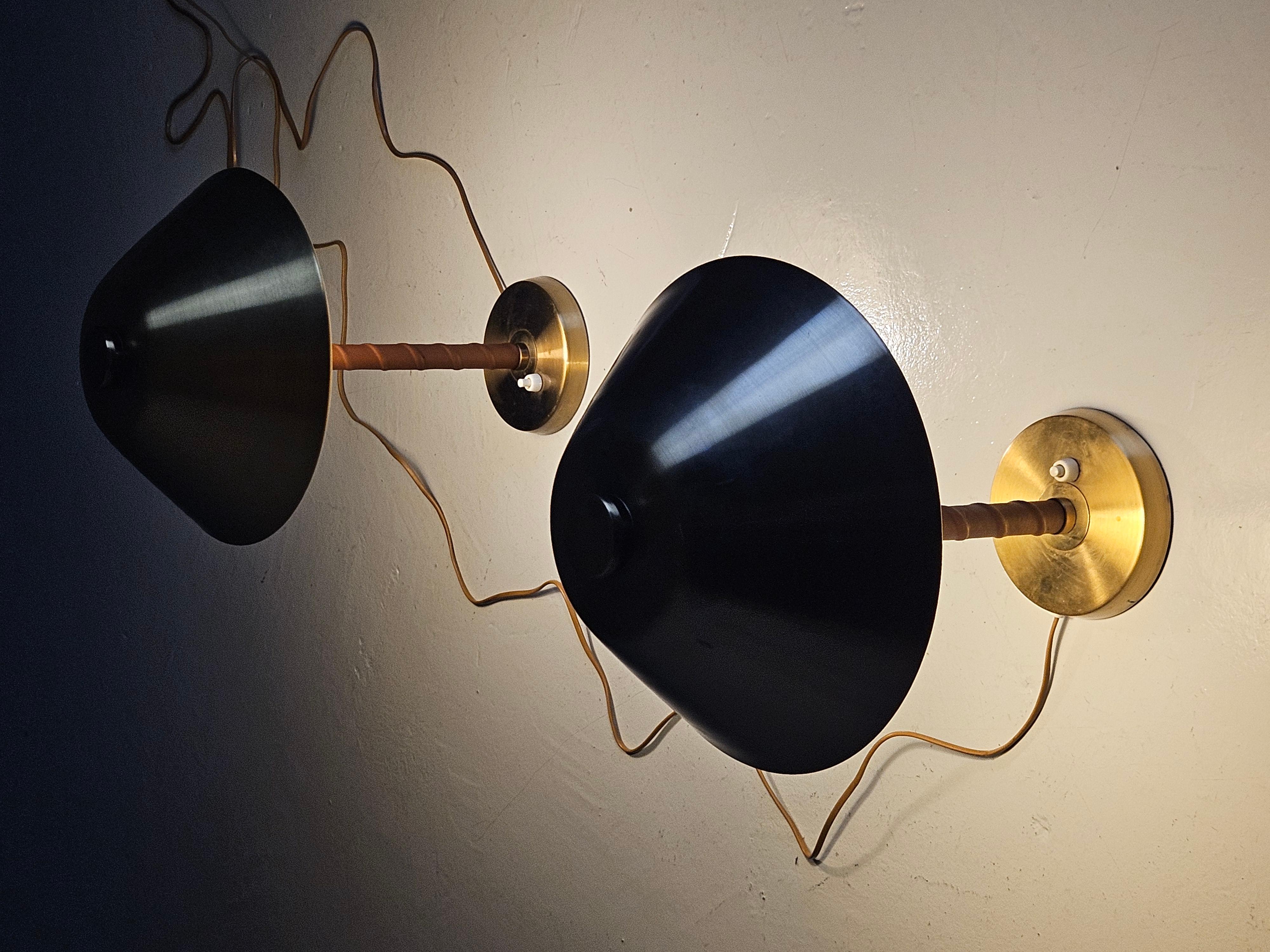 Elegantes lámparas de mesa '5014' de Einar Bäckström, Suecia, años 40 Metal en venta