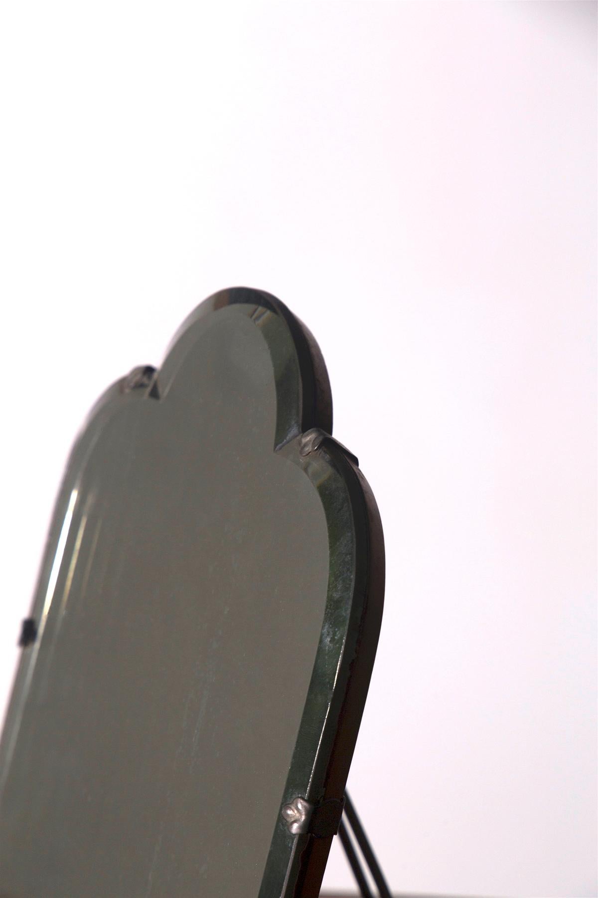 Miroir à poser italien Art Deco étiquette d'époque Bon état - En vente à Milano, IT