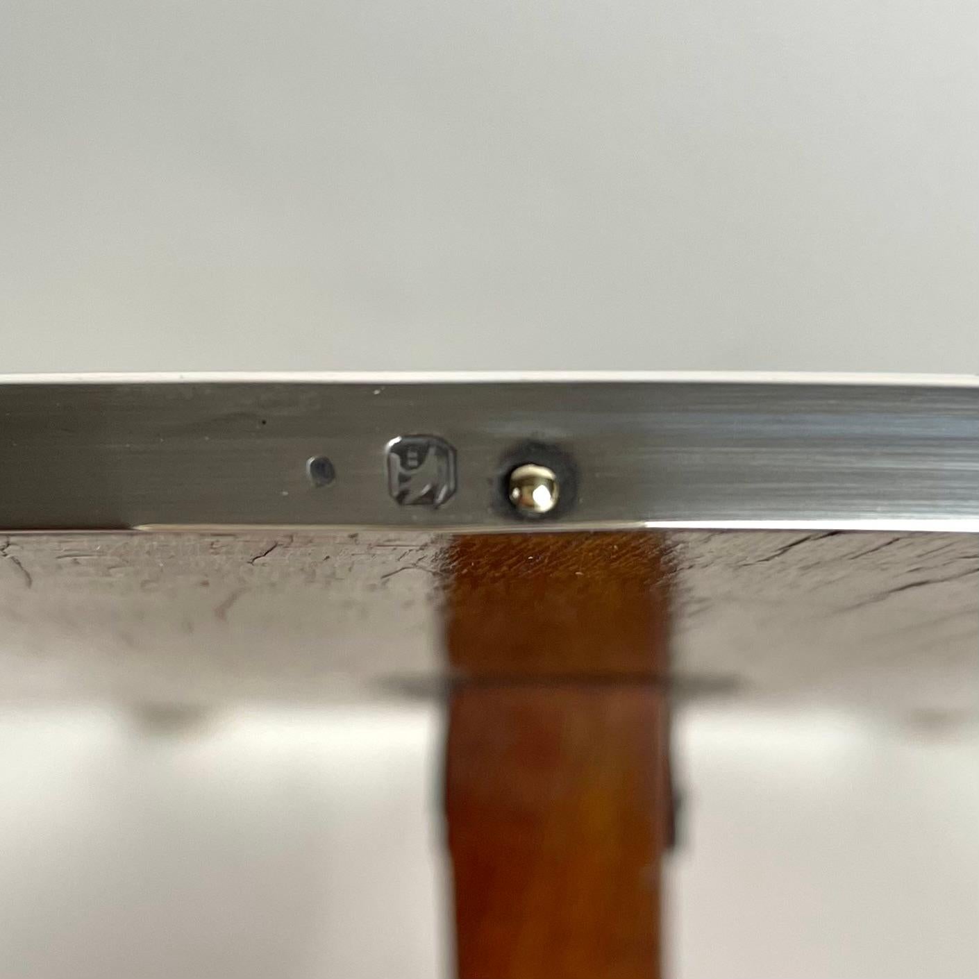 Argento Elegante specchio da tavolo in argento francese stampato. In stile Art Deco, anni '20 in vendita