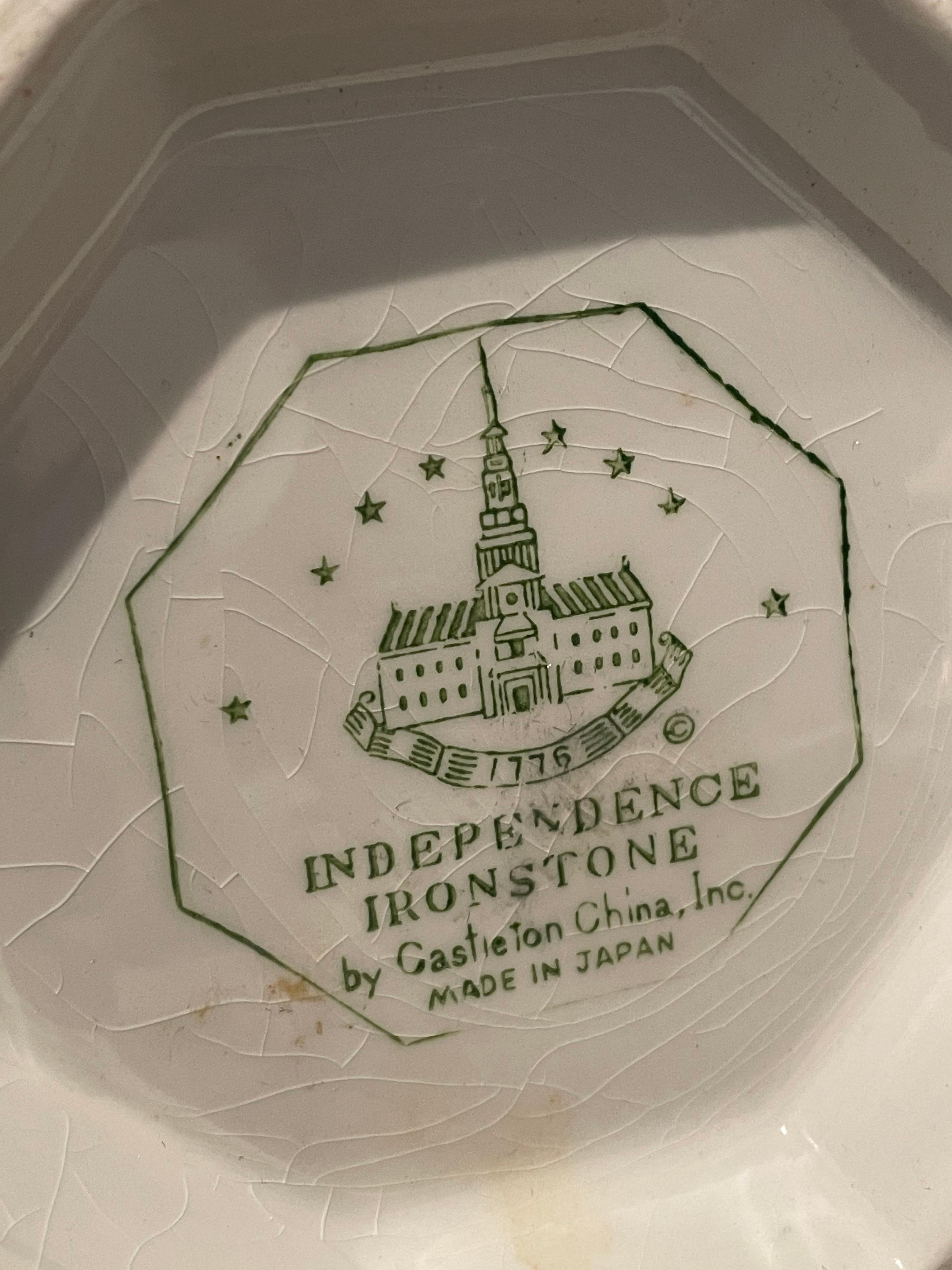 independence ironstone dishes
