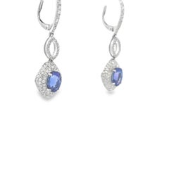 Elegante Tansanit-Edelstein-Ohrringe