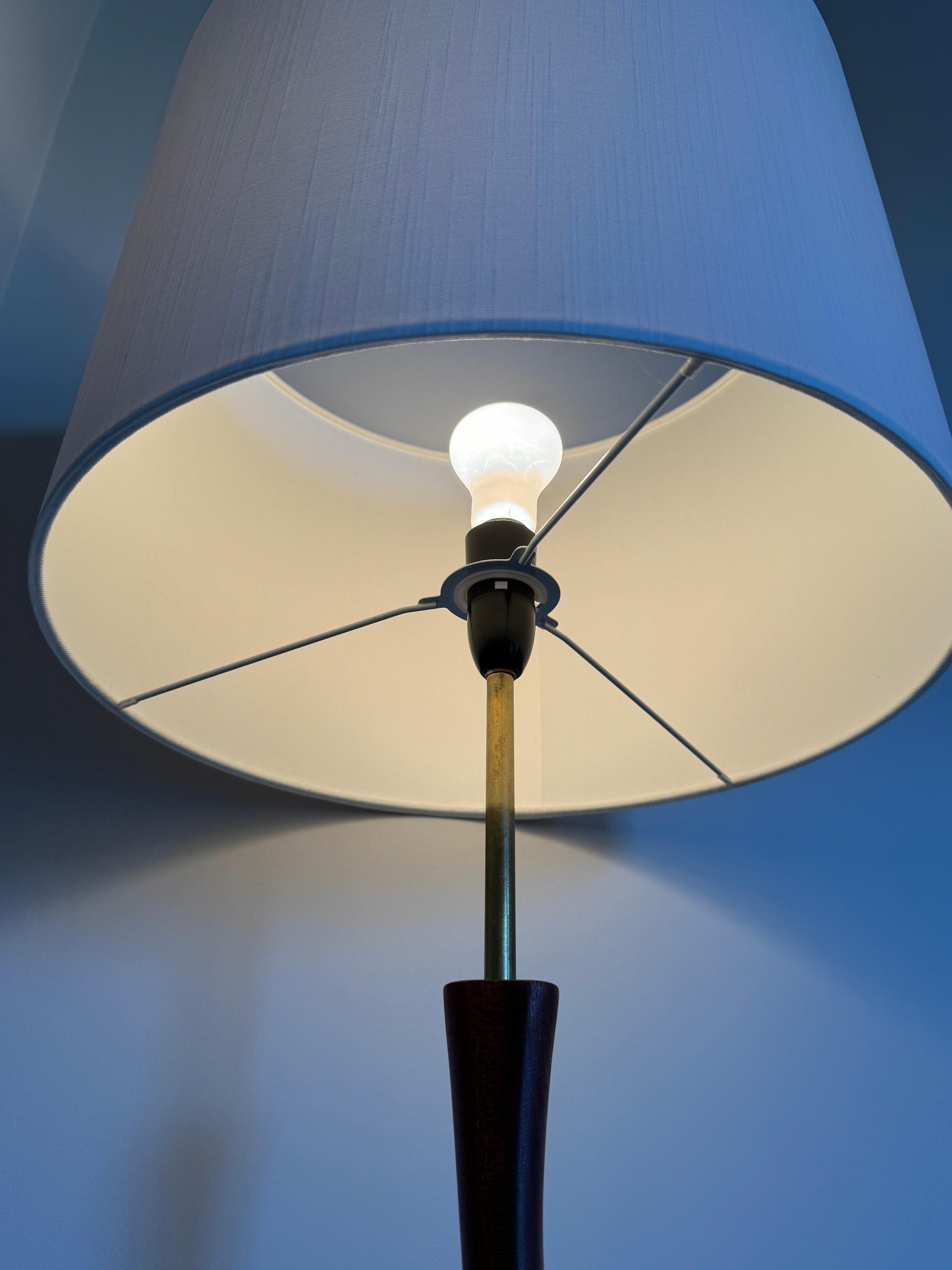 Elegant teak floor lamp For Sale 2