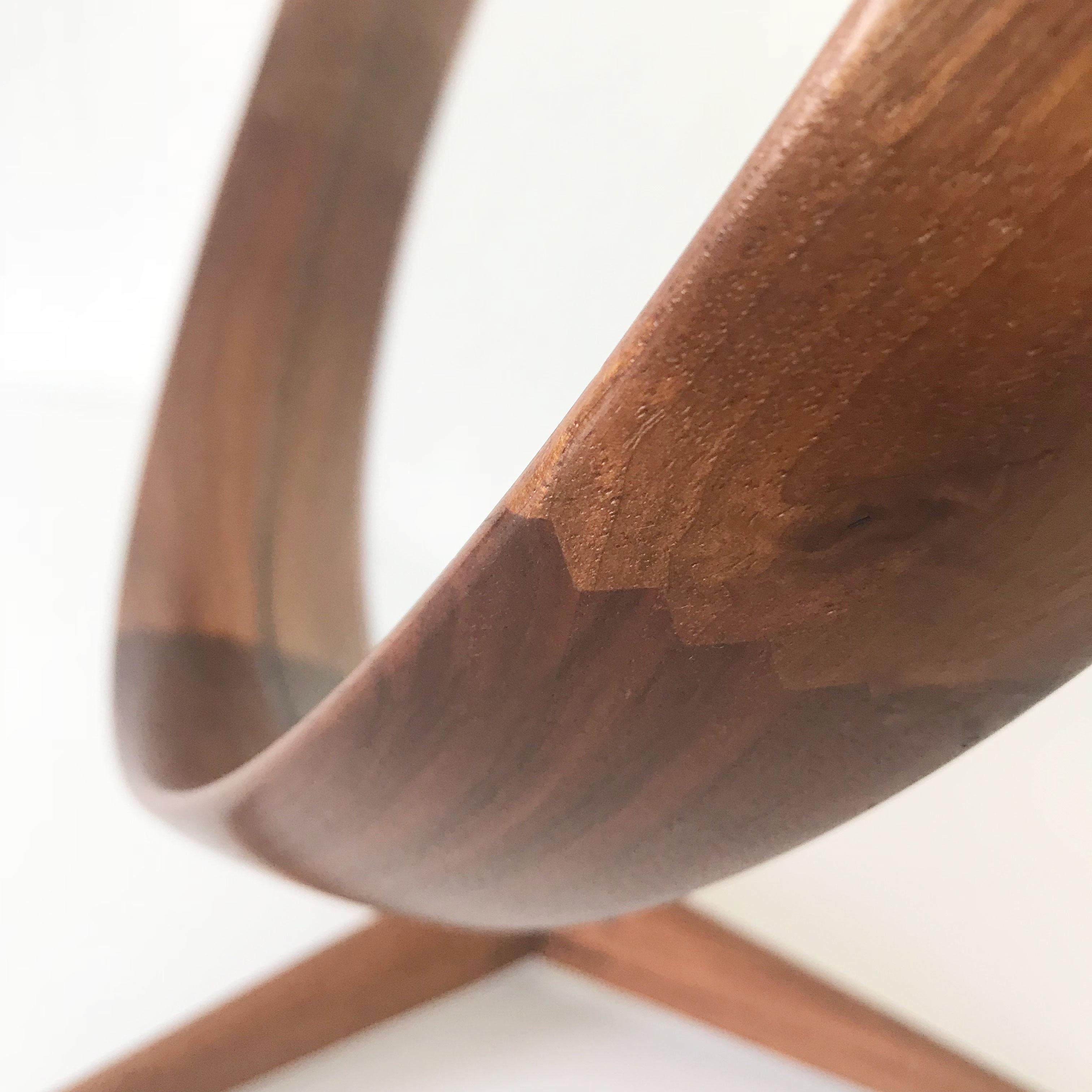 Elegant Teak Table Mirror by Uno & Östen Kristiansson for Luxus Sweden 1960s For Sale 4