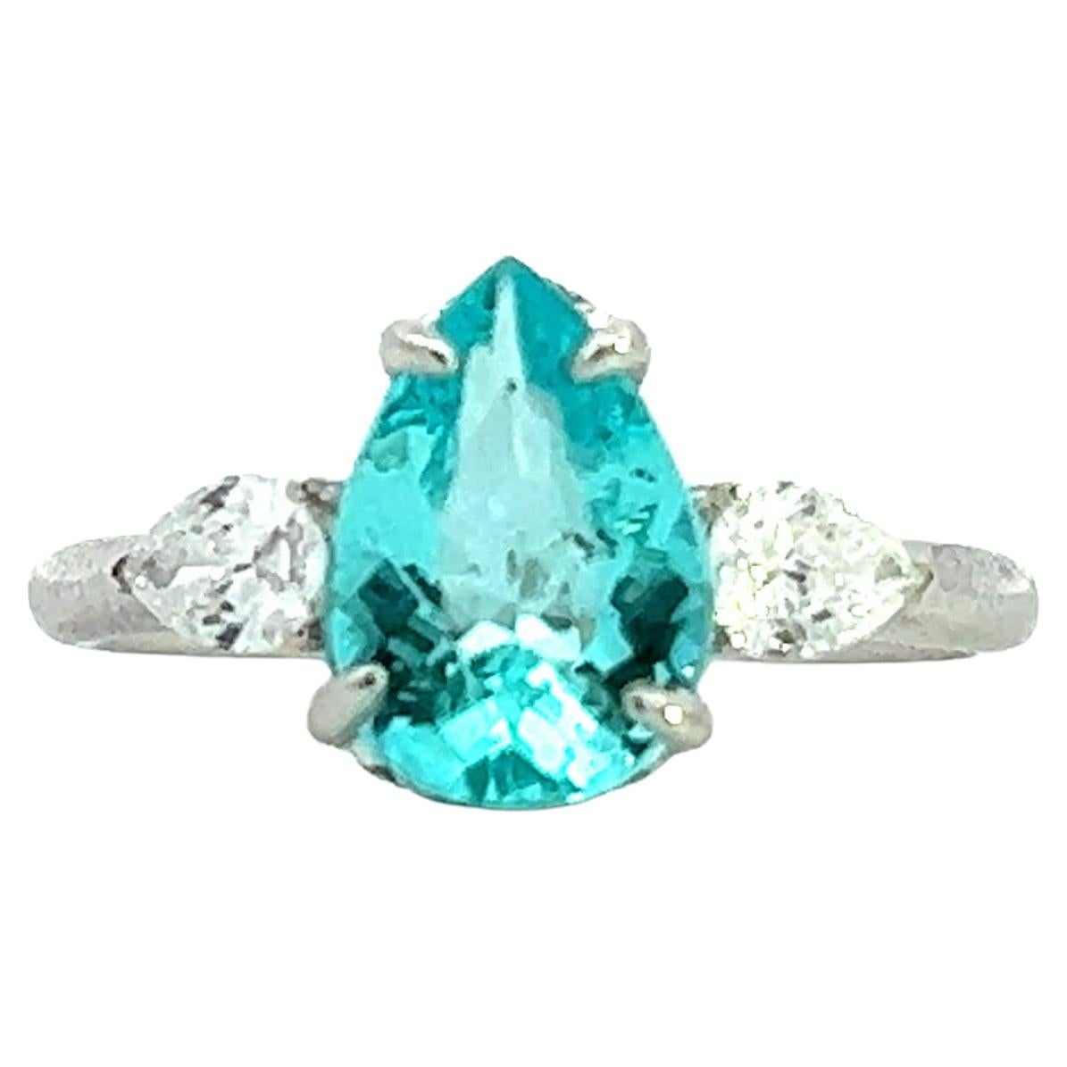 Elegant Teardrop Ring with Gemstones