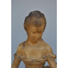 Elegante Estatuilla de Perro de Terracota