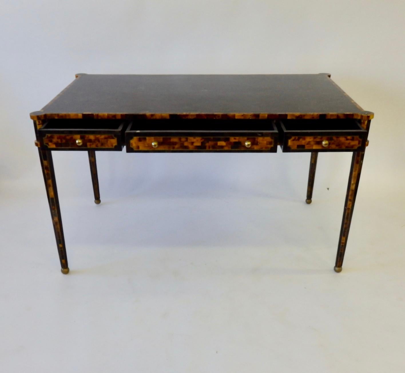 20th Century Elegant Tessellated Horn Writing Desk in the Style of Karl Springer