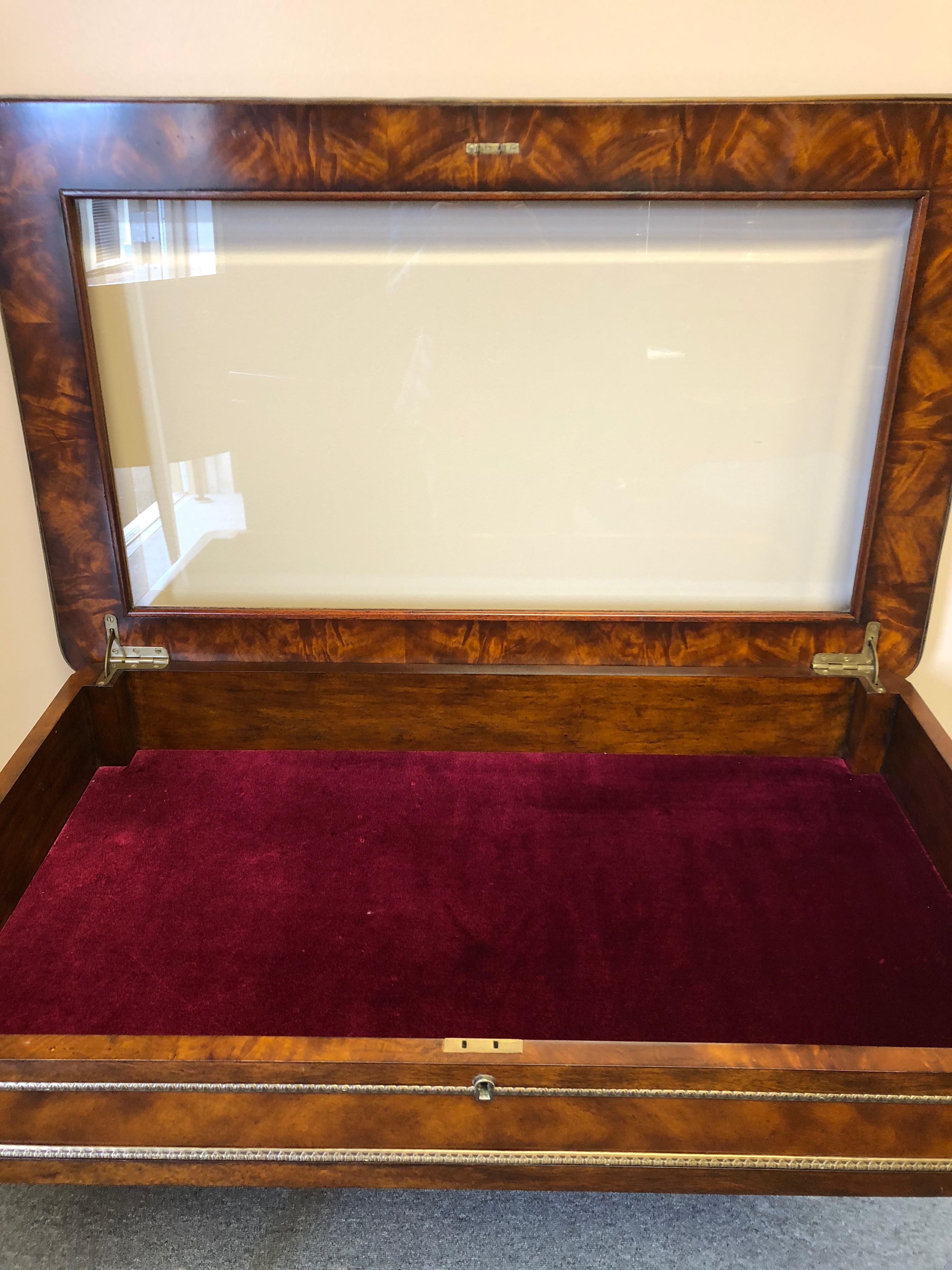 Elegant Theodore Alexander Display Case Table In Excellent Condition In Hopewell, NJ