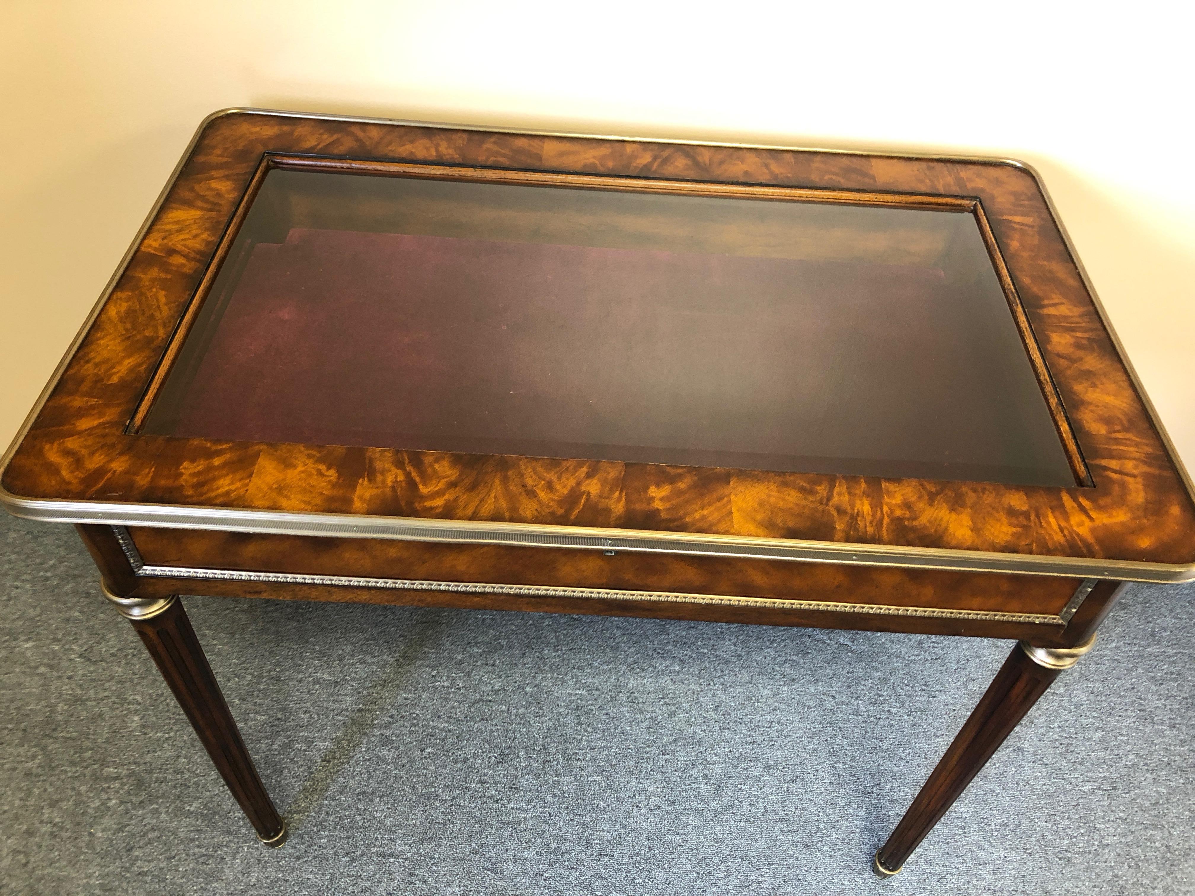 Late 20th Century Elegant Theodore Alexander Display Case Table