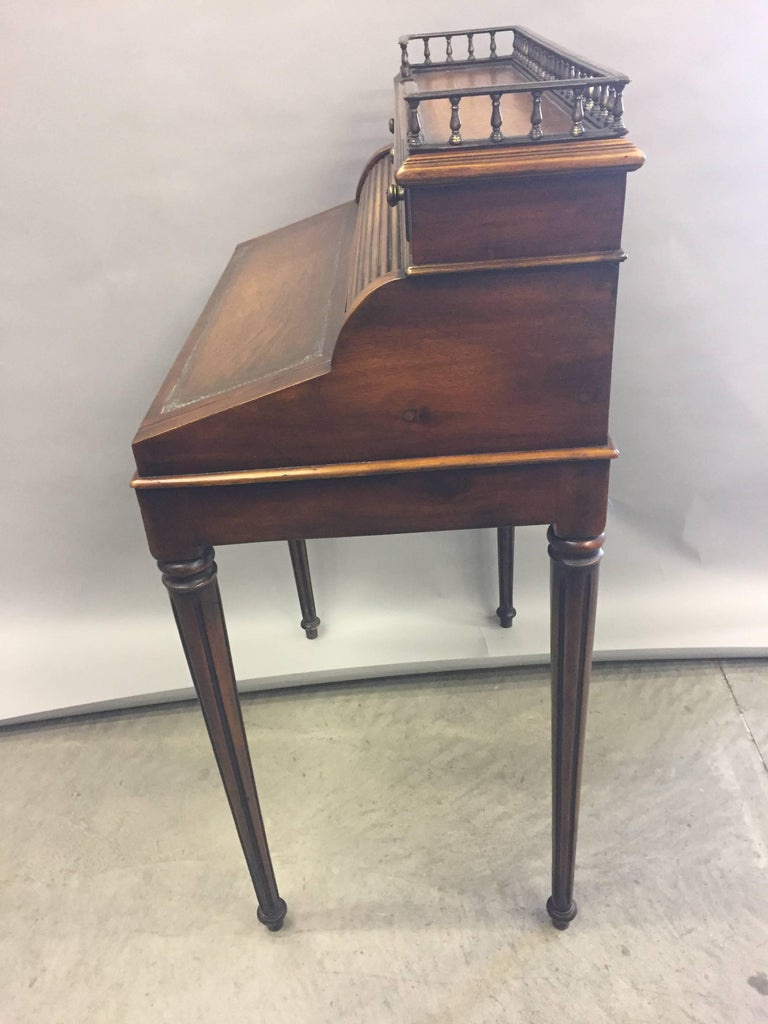 Elegant Theodore Alexander Roll Top Writing Desk at 1stDibs