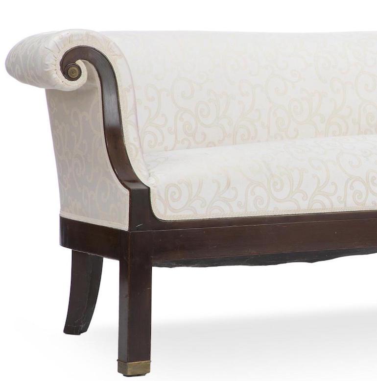 Neoclassical Revival Elegant Three Seater Sofa For Sale