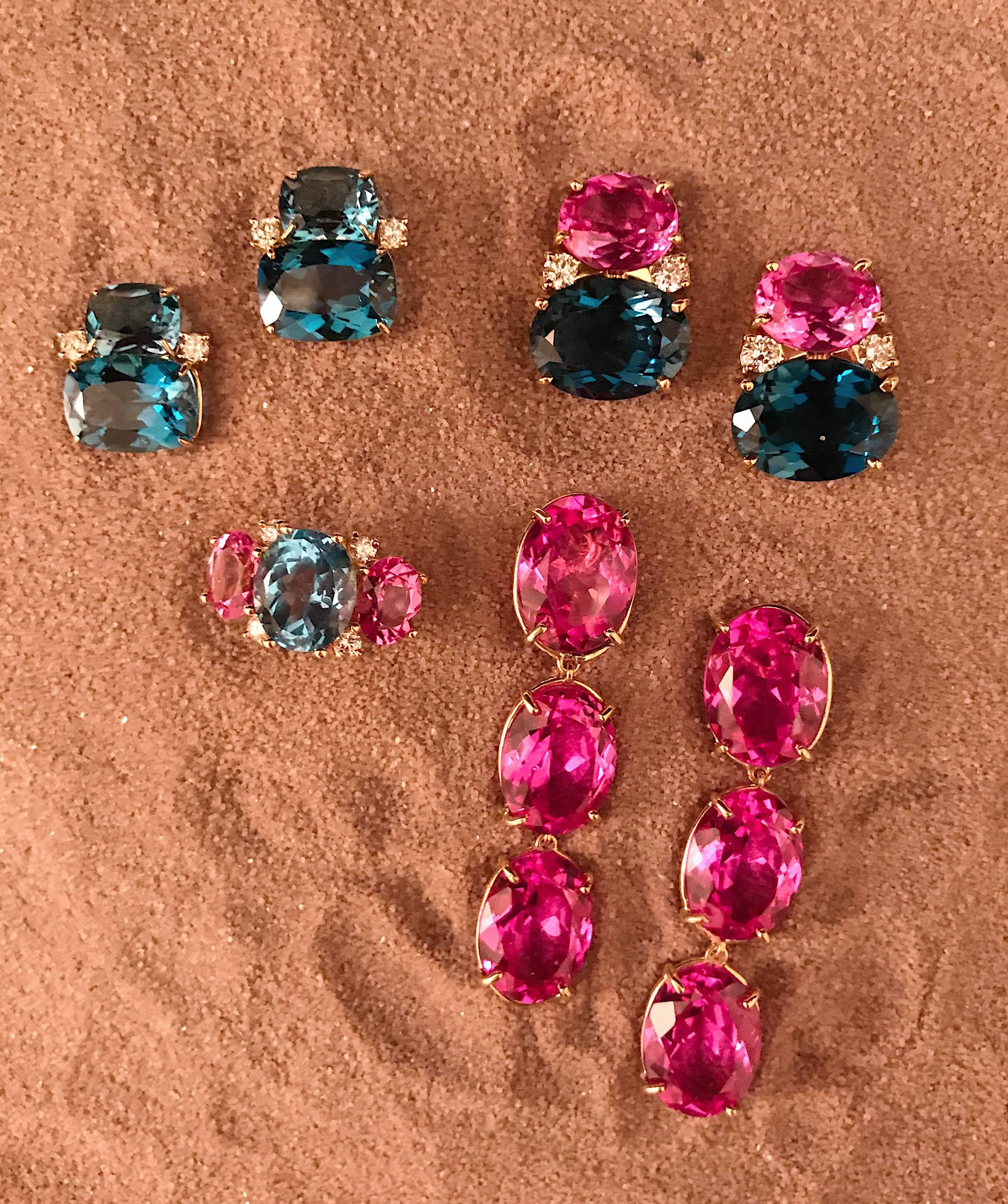 pink jewel earrings