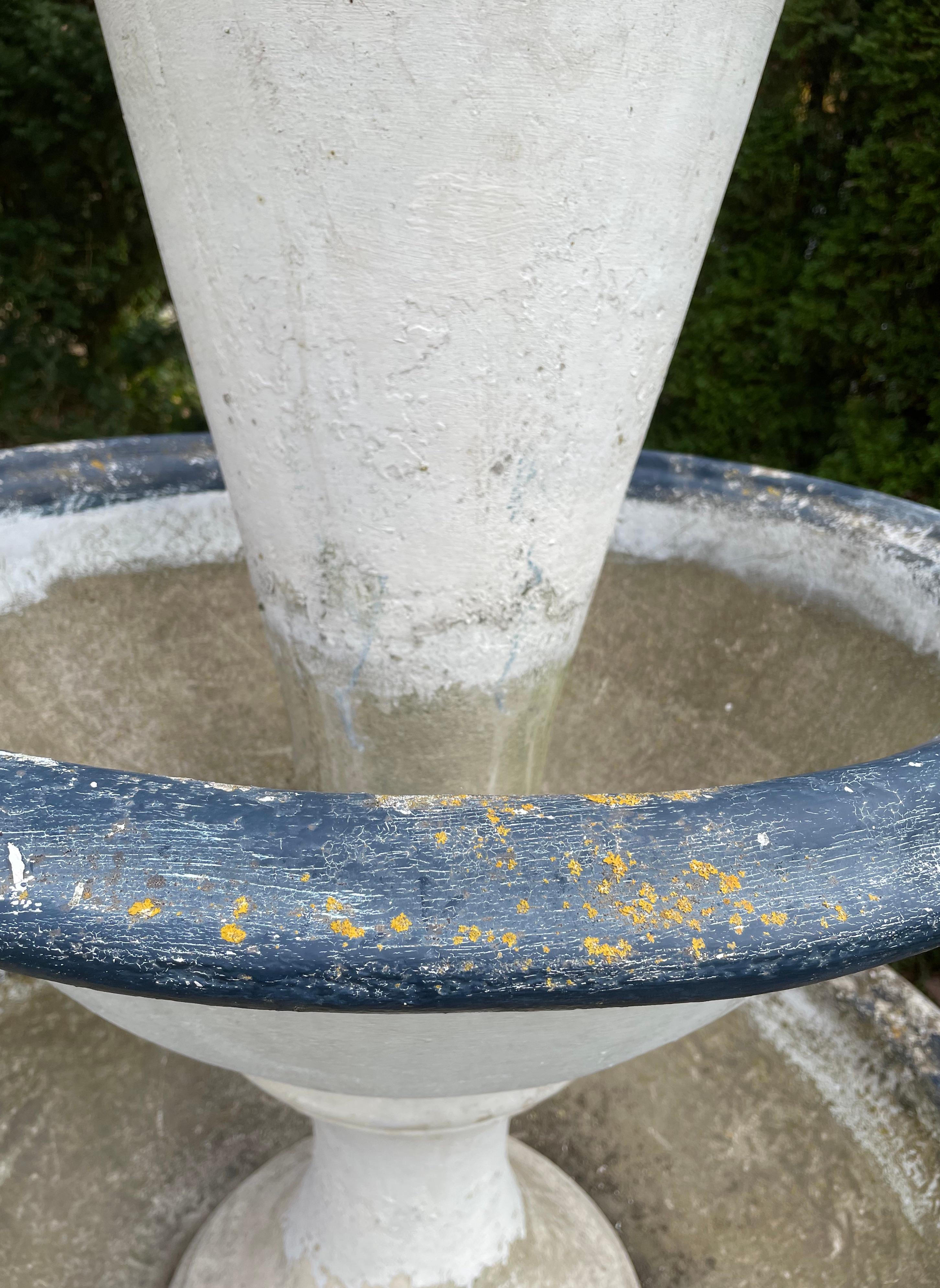 Elegant French Three-Tier French Cast Stone Fountain For Sale 8