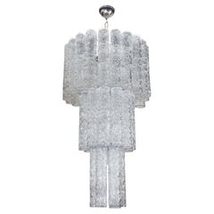 Elegant three-tiered cascade chandelier in Murano glass 1960