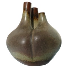 Elegante Tim Orr Keramik Frankreich Glasur Dekoration Porzellan Circa 1970 Blumenvase