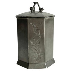 Elegant tobacco jar in pewter in Swedish Grace from the late 1920s
