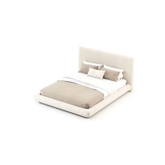 Elegant Toro Bed in Upholstered Fabric, Handmade by Stylish Club