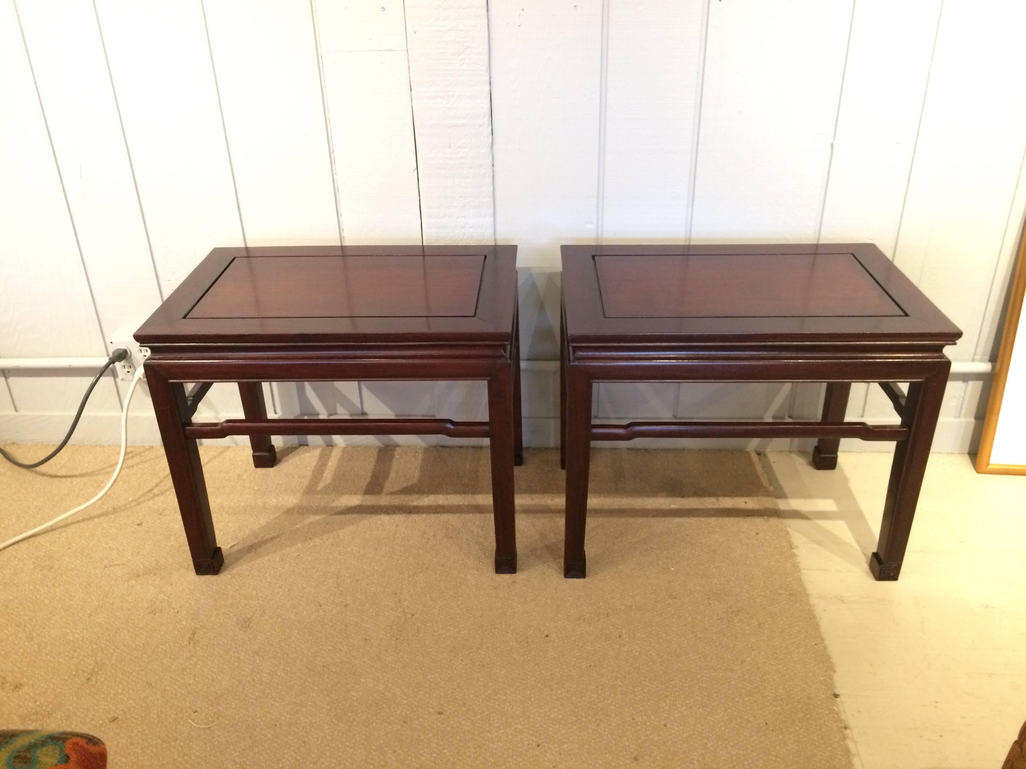 traditional mahogany end tables