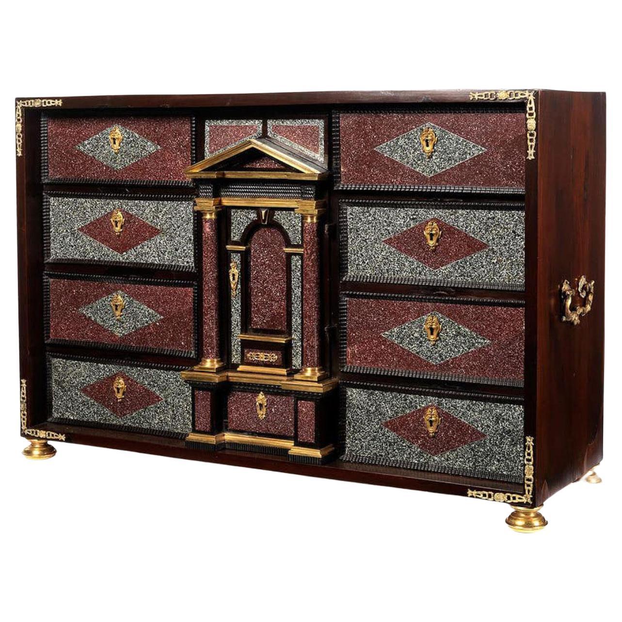 Elegant Travel Cabinet in Porphyry For Sale