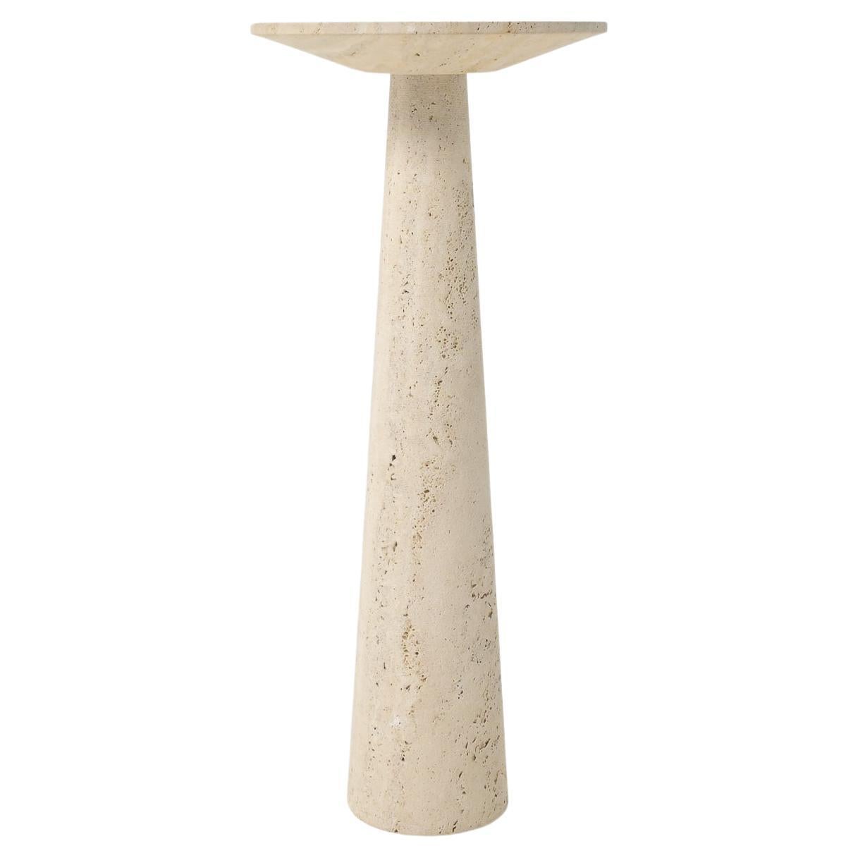 Elegant travertine Console Table by P. A. Giusti & E. Di Rosa for Up & Up For Sale