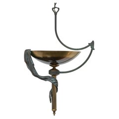 Elegant Trompe L'oeil 'Drapery' Pendant 1980s