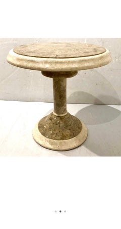 Elegant Two-Tone Cocktail Table in Tessellated Marble by Maitland Smith