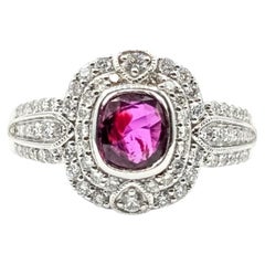Elegant Unheated Ruby & Diamond Ring in Platinum - GIA 2235837863