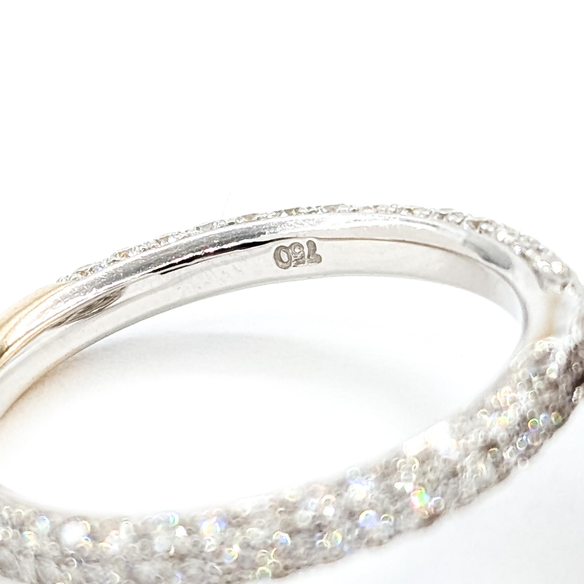 Elegante anello con zaffiro e diamante non riscaldato in 18 carati in vendita 2