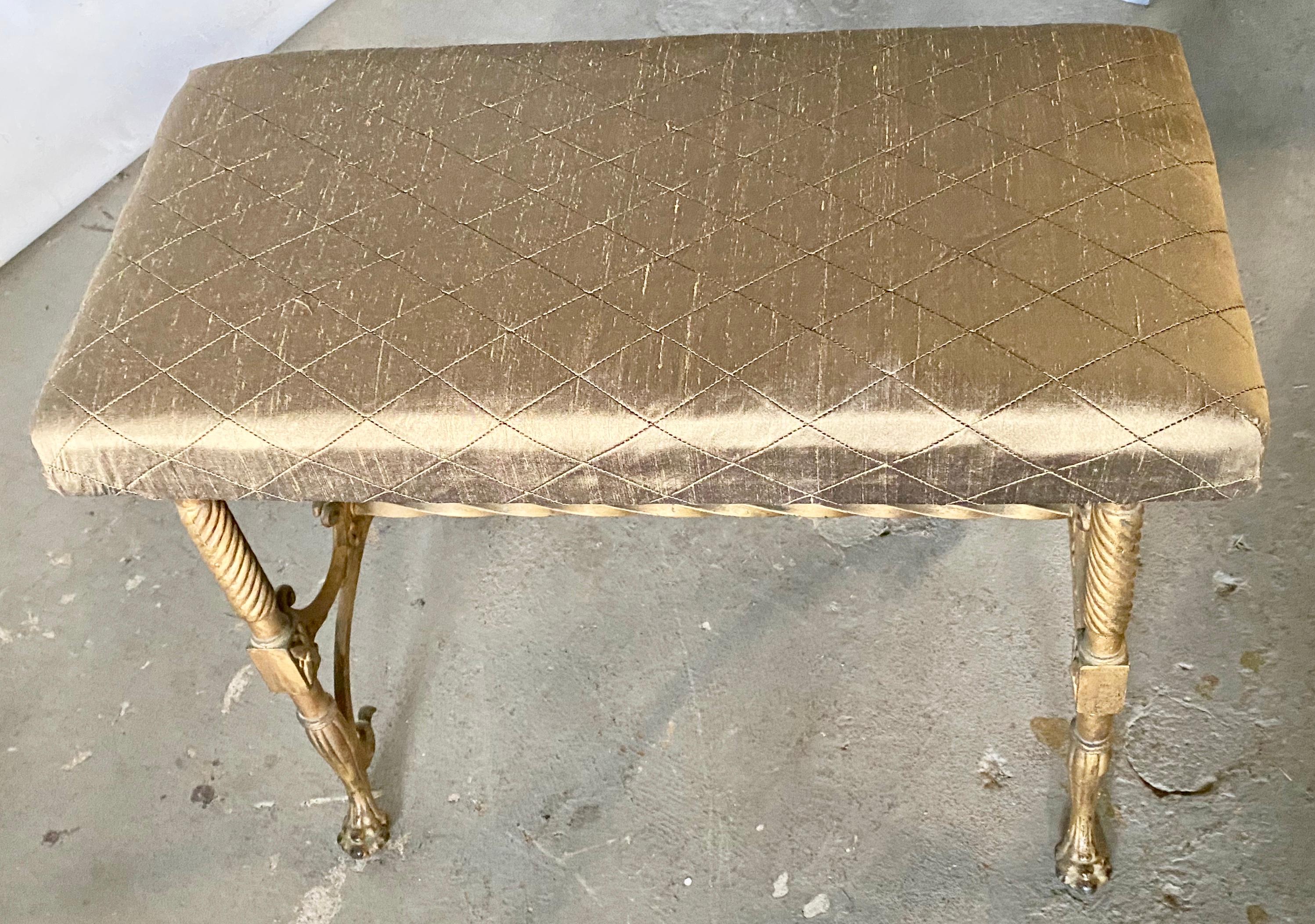 vintage wrought iron vanity stool